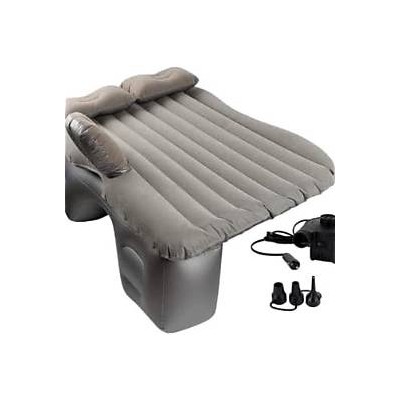 EDIESI Colchoneta Hinchable para Asiento Trasero de Coche, Gris