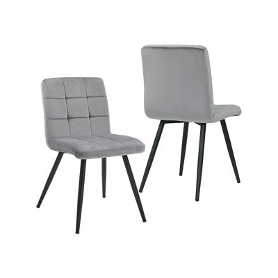 HNNHOME Cubana — Juego de 2 sillas tapizadas en terciopelo