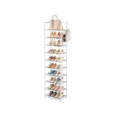 Vicye — Zapatero de 10 niveles para 20–25 pares, blanco