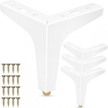 La Vane — Juego de 4 patas metálicas de 13 cm, blancas
