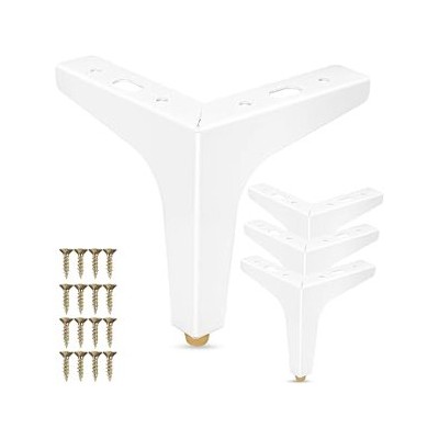La Vane — Juego de 4 patas metálicas de 13 cm, blancas
