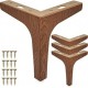 La Vane — Juego de 4 patas metálicas triangulares de 5 pulgadas