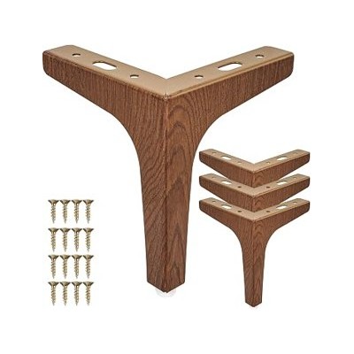 La Vane — Juego de 4 patas metálicas triangulares de 5 pulgadas