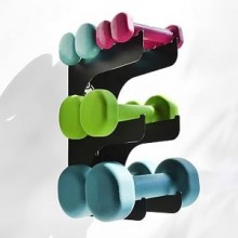 MEOLLO — Colgador de pared para mancuernas, acero al carbono