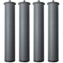 Homey — Juego de 4 patas cilíndricas de somier, 25 cm, gris