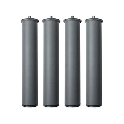 Homey — Juego de 4 patas cilíndricas de somier, 25 cm, gris