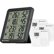 Bresser Quadro NV — Termohigrómetro con 3 sensores inalámbricos