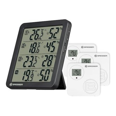 Bresser Quadro NV — Termohigrómetro con 3 sensores inalámbricos