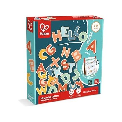 Hape — Letras magnéticas, 70 piezas