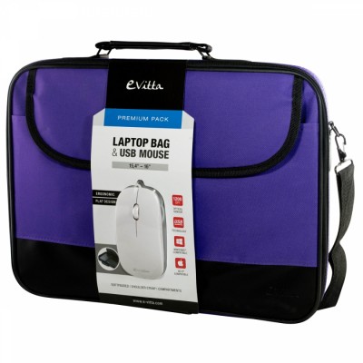 e-Vitta EVLB000302 16" Bandolera Negro, Púrpura maletines para portátil
