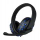 CoolBox Bluelight G2 Binaural Diadema Negro, Azul auricular con micrófono