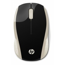 HP 200 (Silk Gold) ratón RF inalámbrico 1000 DPI Ambidextro Negro, Oro