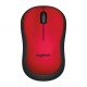 Logitech M220 ratón RF inalámbrico Óptico 1000 DPI Ambidextro Negro, Rojo