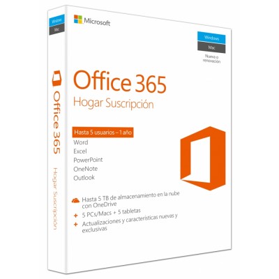 Office 365 Home, 5U 1licencia(s) 1año(s) Español
