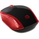 HP 200 ratón RF inalámbrico Óptico 1000 DPI Ambidextro Negro, Rojo