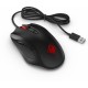 HP 600 ratón USB Óptico 12000 DPI mano derecha Negro, Rojo