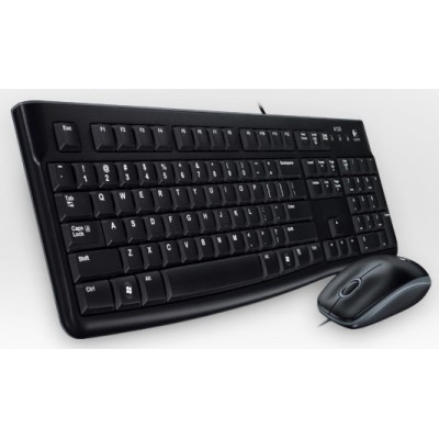 Logitech Desktop MK120, UK USB QWERTY Inglés del Reino Unido Negro