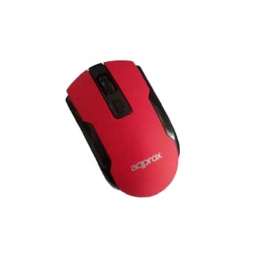 Ratón inalámbrico Approx Wireless Optical Mouse Red