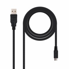 CABLE Nanocable USB 2.0, TIPO A/M-MICRO USB B/M, 0.8 M