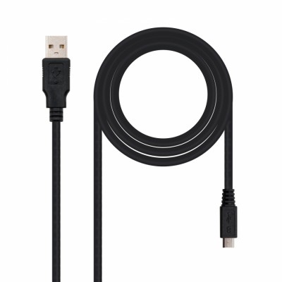 CABLE Nanocable USB 2.0, TIPO A/M-MICRO USB B/M, 0.8 M