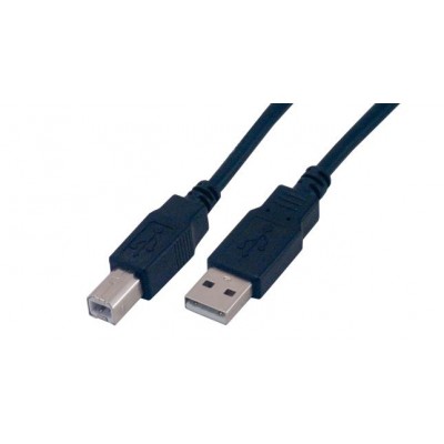 Cable USB USB A USB B Negro MCL 2m USB2.0 A/B