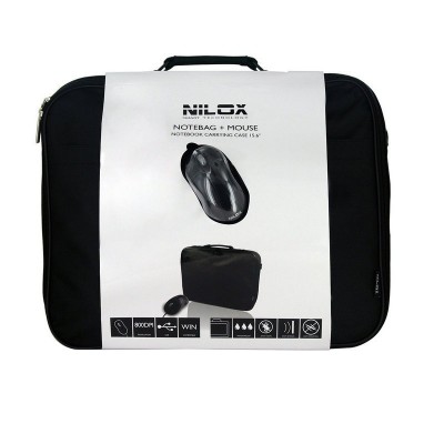 Nilox Kit Borsa Notebook + Mouse 15.6" Maletín Negro (14NXBM0200001)