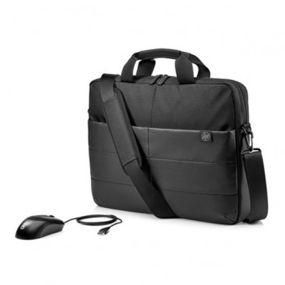 HP 15.6" Classic Briefcase & Mouse maletines para portátil 39,6 cm (15.6") Maletín Negro