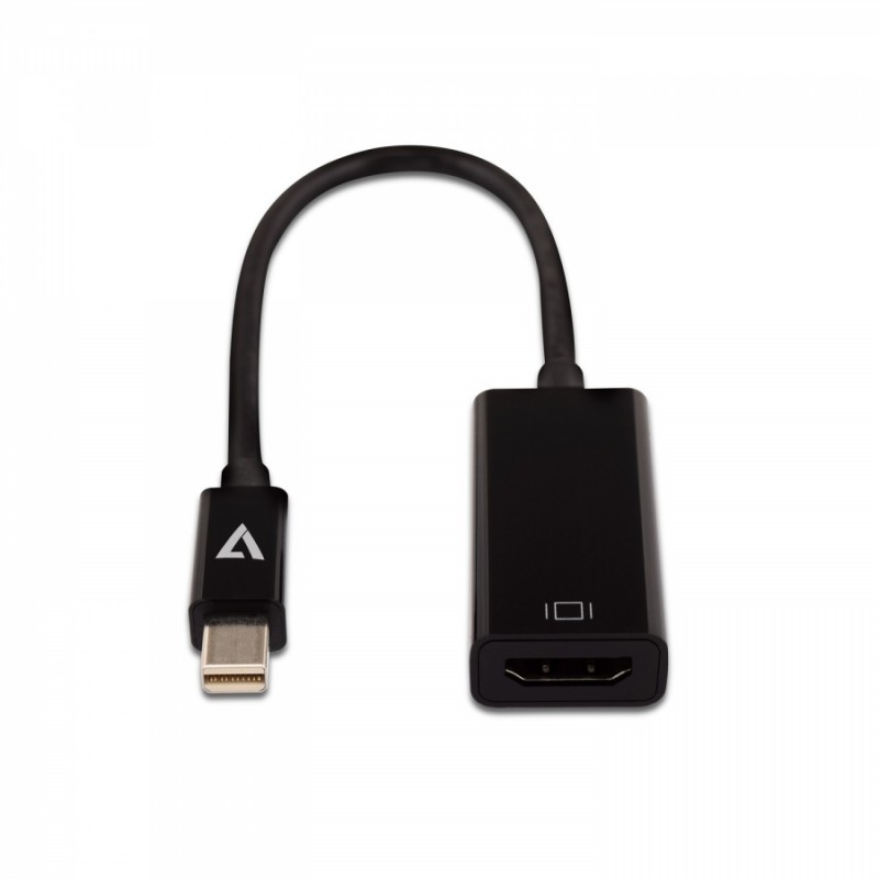 V7 Adaptador Mini DisplayPort a HDMI color negro fino