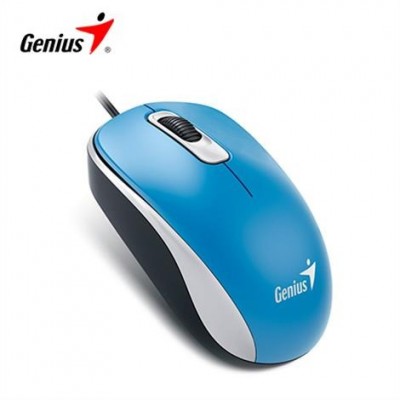 Genius DX-110 USB Óptico 1000DPI Ambidextro Azul ratón