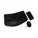 V7 Combinación de teclado, ratón y teclado inalámbrico ergonómico de