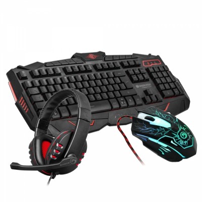 Woxter Stinger FX 80 MegaKit teclado USB QWERTY Negro