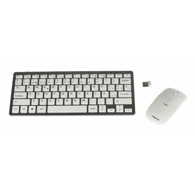 Tacens Levis Combo V2 teclado RF inalámbrico Metálico, Blanco