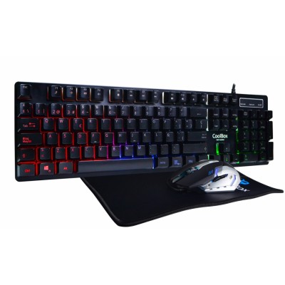 CoolBox Deep Team teclado USB QWERTY Español Negro