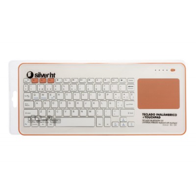 SilverHT Touchpad Wireless KB Silver Ht White + Peach