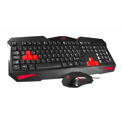 Mars Gaming MCP1 teclado Negro, Rojo