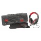Trust 22312 teclado USB Español Negro, Rojo