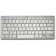 Approx APPKBBT02S teclado Bluetooth QWERTY Español Plata, Blanco