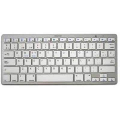 Approx APPKBBT02S teclado Bluetooth QWERTY Español Plata, Blanco