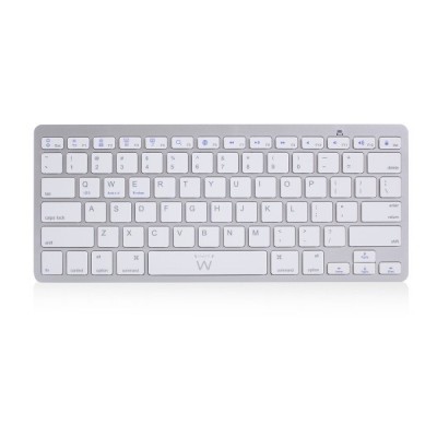Ewent EW3162 teclado Bluetooth QWERTZ Plata, Blanco