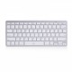 Ewent EW3161 teclado Bluetooth QWERTY Español Plata, Blanco