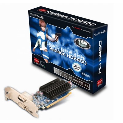 Tarjeta Gráfica Sapphire 11190-02-20G Radeon HD6450 1 GB GDDR3