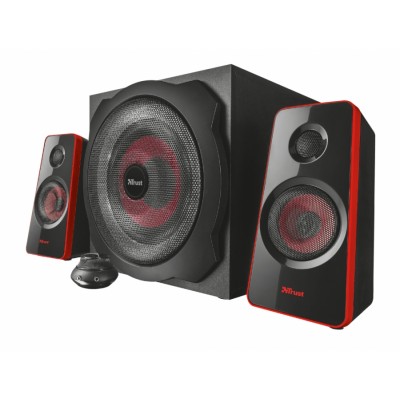 GSP-421 conjunto de altavoces 120 W Negro, Rojo