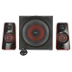 GSP-421 conjunto de altavoces 120 W Negro, Rojo