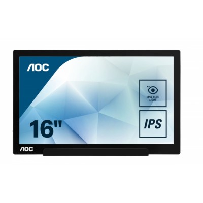 AOC Style-line I1601FWUX pantalla para PC 39,6 cm (15.6") 1920 x 1080 Pixeles Full HD LED Plana Negro