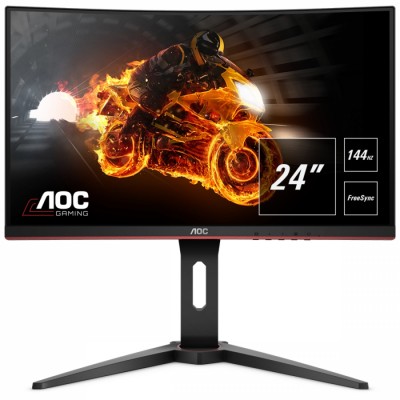 AOC Gaming C24G1 LED display 61 cm (24") 1920 x 1080 Pixeles Full HD Curva Mate Negro, Rojo