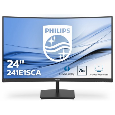 Philips E Line 241E1SCA/00 pantalla para PC 59,9 cm (23.6") 1920 x 1080 Pixeles Full HD LCD Curva Mate Negro