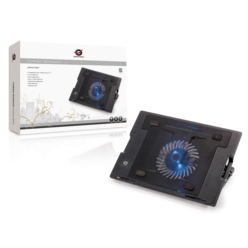 Conceptronic Base plegable de refrigeración para equipos Conceptronic Base Plegable de refrigeración para Equipos