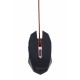 Gembird MUSG-001-R USB 2400DPI Ambidextro Negro, Rojo ratón