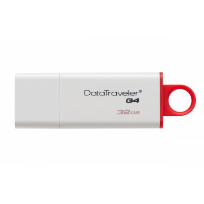 Kingston Technology DataTraveler G4 unidad flash USB 32 GB USB tipo A 3.2 Gen 1 (3.1 Gen 1) Rojo, Blanco