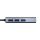 AISENS A109-0396 hub de interfaz USB 3.2 Gen 1 (3.1 Gen 1) Type-C Gris